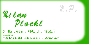 milan plochl business card